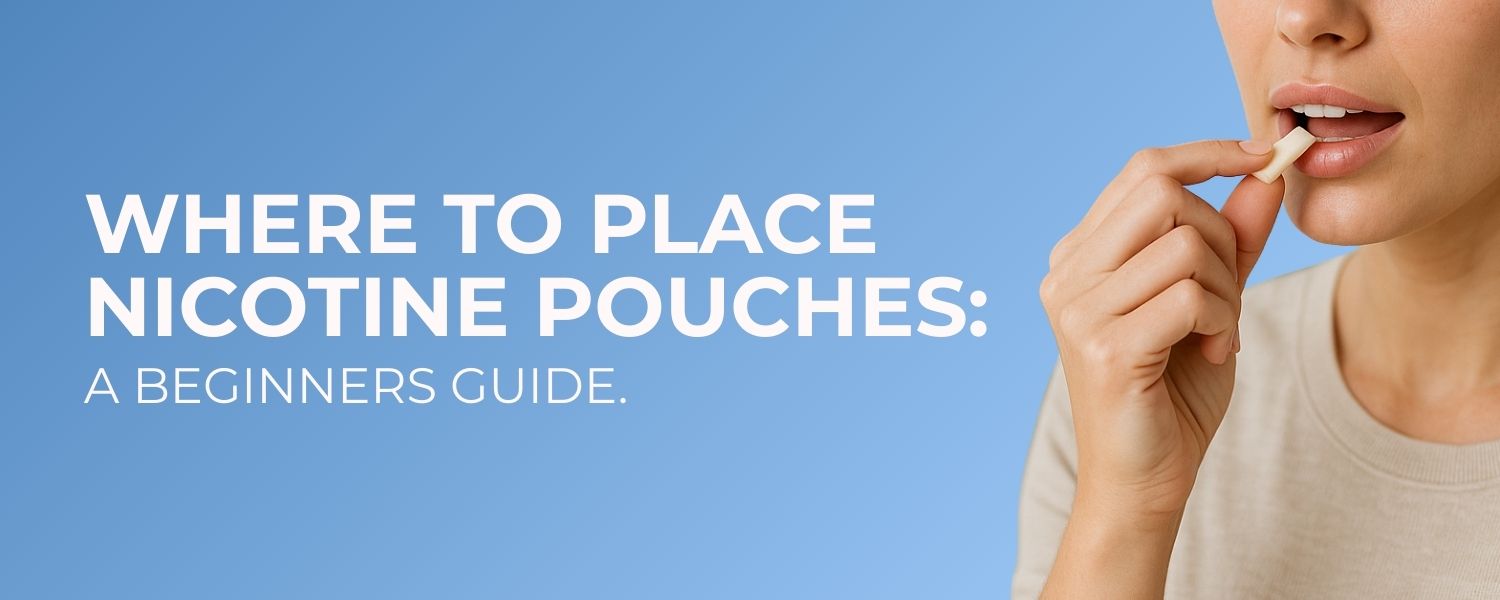 a guide to the correct placement of nicotine pouches