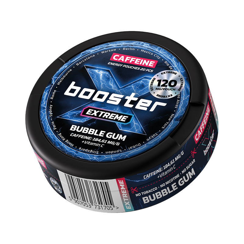 X Booster - Bubble Gum Caffeine Energy Pouches (120mg)